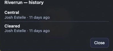 Location history dialog